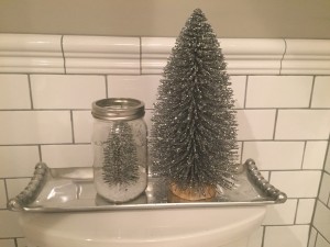 I had to add these little trees somewhere. This little tray made the perfect spot.