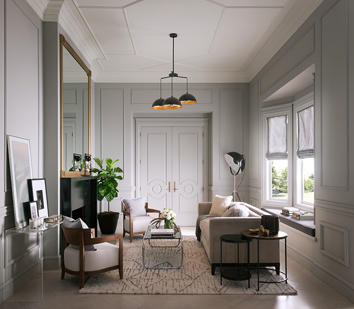 Use mouldings to create a unique space