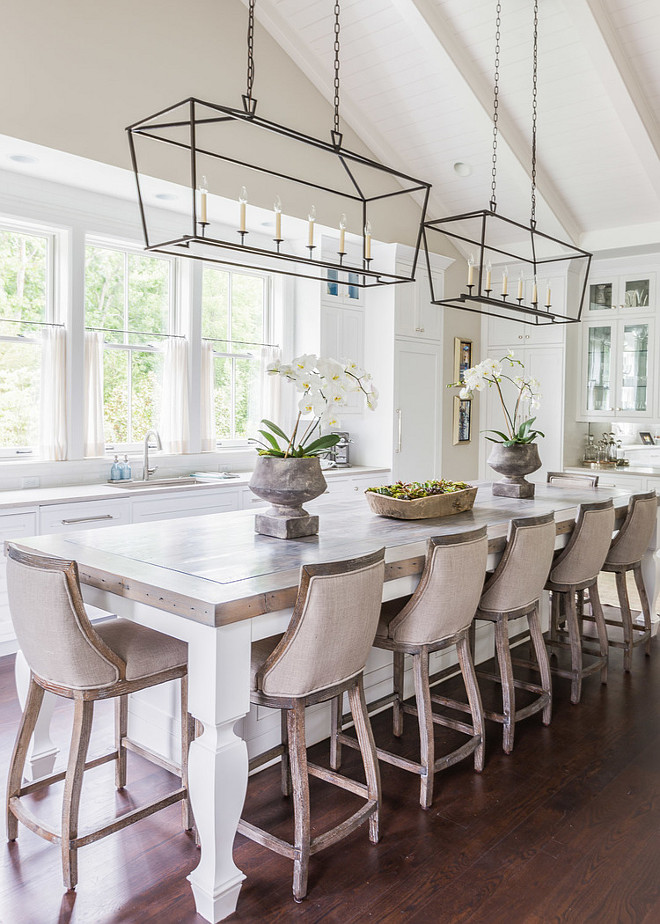 Size And Shape Light Fixture, Island Chandelier Over Dining Table