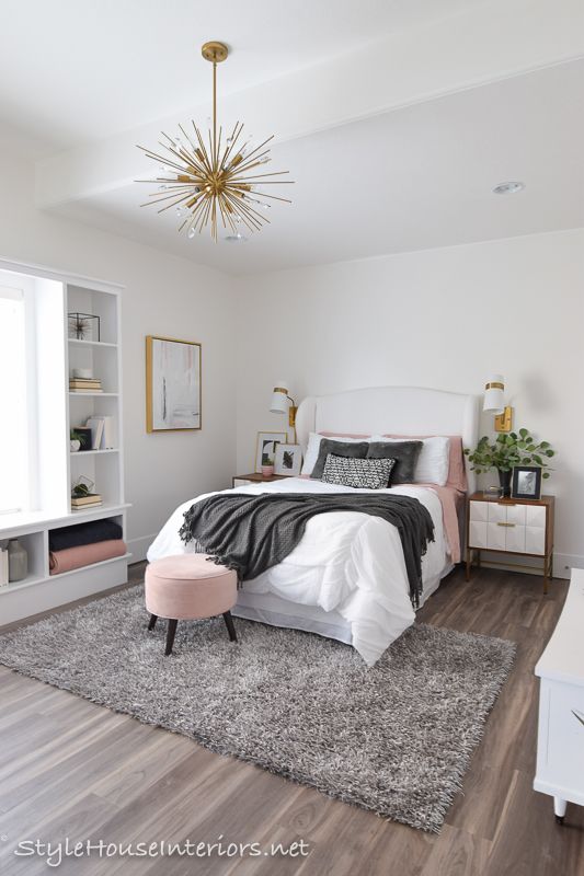 Boho Glam White bedroom makeover - One room challenge reveal - Style ...